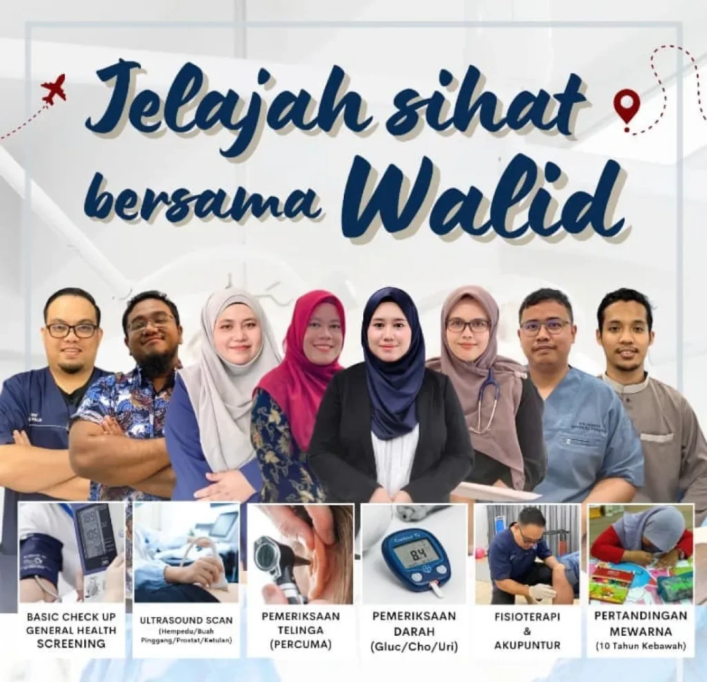 Jelajah Sihat bersama Walid community health programme poster